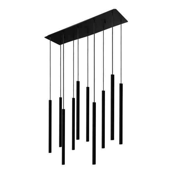 Lampa nad wyspę stół LASER BLACK X czarna