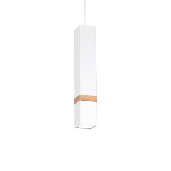 Lampa wisząca nowoczesna VIDAR I biały szer. 8cm