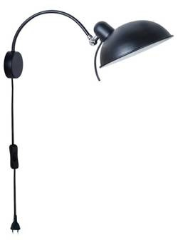 Lampa ścienna kinkiet 1X40W E14 czarny NORA 21-53602