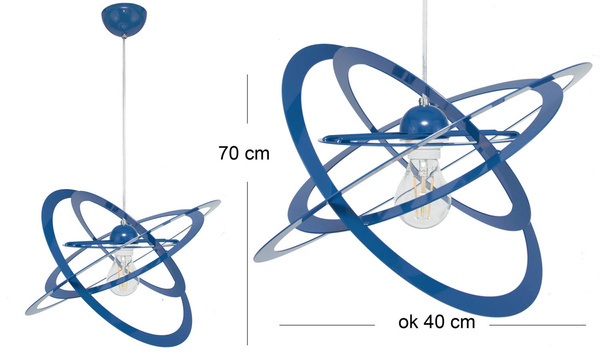 Lampa sufitowa do pokoju dziecka nowoczesna granatowa Sferis 1XE27 Led
