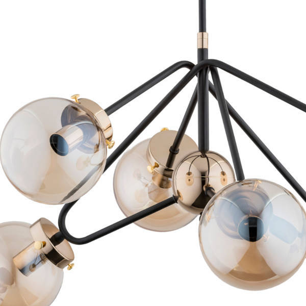 Nowoczesna lampa sufitowa ELBA GOLD OP. OŚW. 6 PŁ