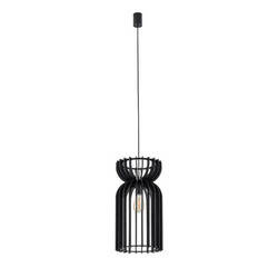 Lampa wisząca KYMI BLACK A szer. 26 cm 10573 drewno | Czarna