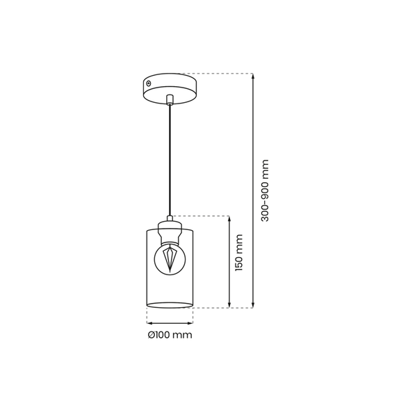 Lampa wisząca CHIC, MLP8383, czarny/złoty/dymiony, 1x60W E27