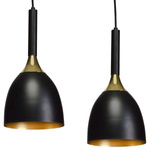Nowoczesna lampa wisząca listwa CLARK BLACK/GOLD 3xE27 MLP6222