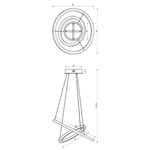 Lampa wisząca GALAXIA GOLD 46W LED