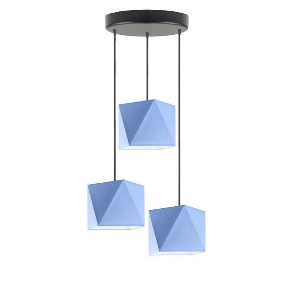 Lampa wisząca do pokoju dziecięcego miętowa Bajkowy Diamencik 3xE27 Led 