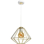 Lampa wisząca INDUSTRIALNA LUPO WHITE/GOLD 1xE27 MLP6266