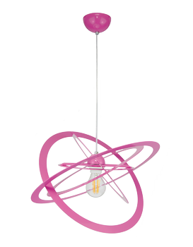 Lampa wisząca do pokoju dziewczynki różowa Sferis 1xE27 Led