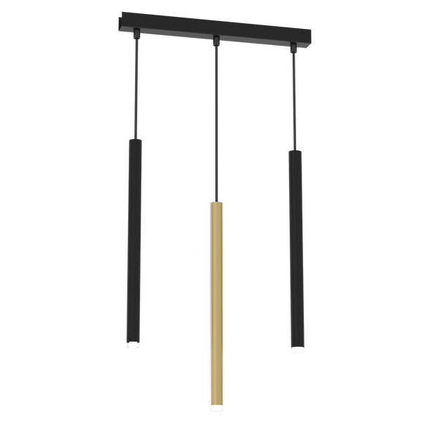 Lampa wisząca MONZA BRASS, MLP8841, czarno-złota, 3x8W G9