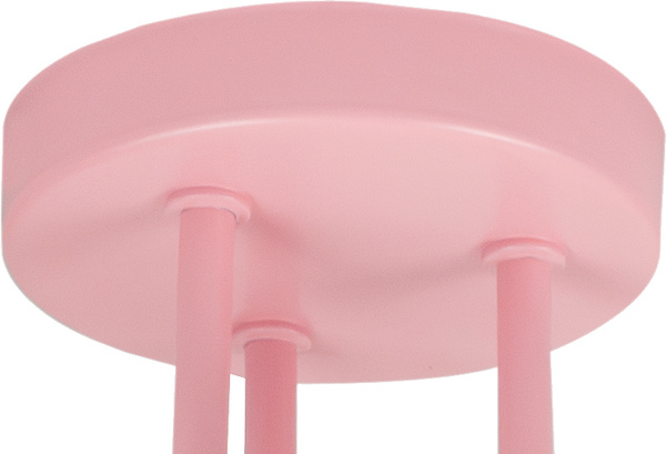 Lampa sufitowa do pokoju dziewczynki różowo-biała SERCA LOFT 3xE27