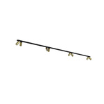 Lampa punktowa listwa natynkowa MONO VIII dł. 2x 200cm GU10 | mosiądz