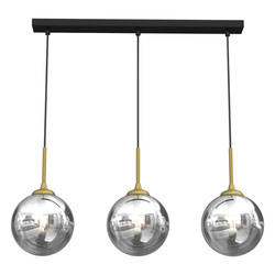 Stylowa lampa wisząca REFLEX MLP8415, czarny/złoty, 3x40W E14