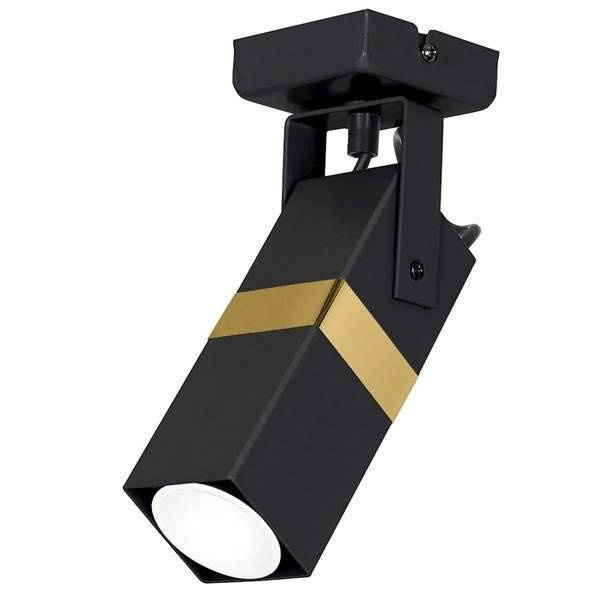 Nowoczesny kinkiet spot VIDAR BLACK/GOLD 1xGU10 MLP6277