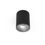 Spot sufitowy designerski tuba EYE TONE czarny/srebrny śr. 8,9cm