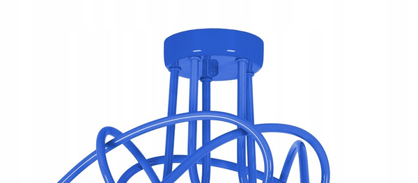 Lampa sufitowa do pokoju dziecka niebieska Magiczny Zawijas 5xE27 Led 