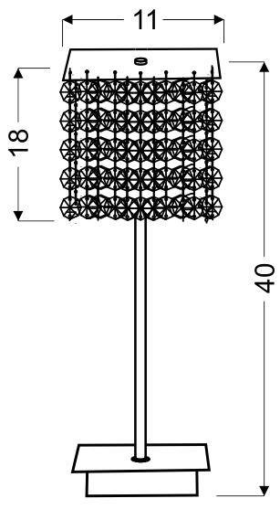 Lampa stołowa gabinetowa czerwona Classic 41-60177