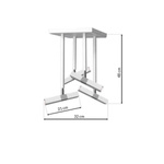 Lampa sufitowa CASTRO WHITE / CHROME 4xG9 MLP65600