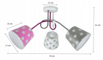 Lampa sufitowa do pokoju dziecięcego kolorowa Gwiazdki Loft 3