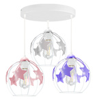 Lampa sufitowa do pokoju dziecka kolorowa Gwiazdki Kule 3xE27