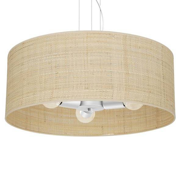 Lampa wisząca MARSHALL, MLP7490, biały/rattan, 3x60W E27 
