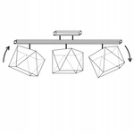 Lampa sufitowa do pokoju dziecięcego musztardowe abażury Pastelowy Diamencik