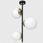 Nowoczesna lampa sufitowa SPARTA BLACK / GOLD MLP6496