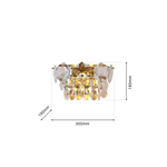 Kinkiet glamour SELENA GOLD, ML6939, 2x40W E14