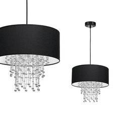 Nowoczesna lampa wisząca ALMERIA BLACK/CHROME 1xE27 MLP6431