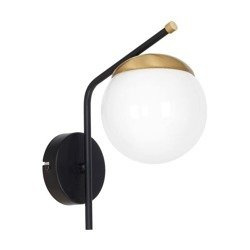 Kinkiet nowoczesny kula CARINA czarny/biały