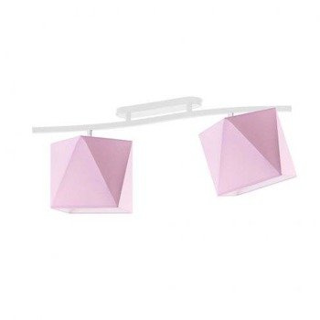 Lampa sufitowa do pokoju dziewczynki różowe abażury Magiczny Diamencik 2xE27