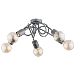 Lampa sufitowa ALFA INTER SREBRNA 5xE27 51cm | 63196