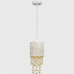 Nowoczesna lampa wisząca ALMERIA WHITE/GOLD 1xE27 MLP6444