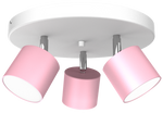 Różowa lampa lampa sufitowa do pokoju dziewczynki DIXIE PINK 3xGX53 szer. 30cm 