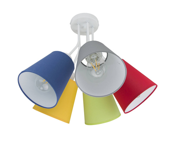 Lampa sufitowa do pokoju dziecięcego kolorowa Bloom 5xE27 LED