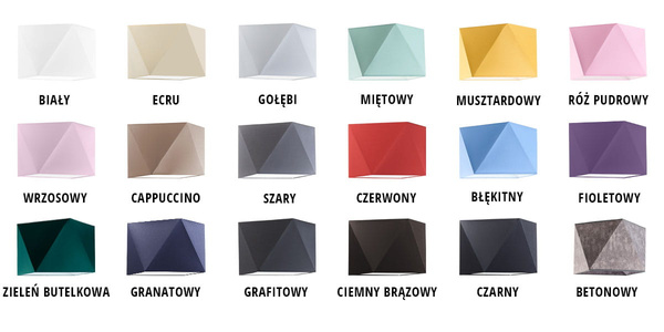 Lampa sufitowa do pokoju chłopca i dziewczynki kolorowa Pastelowy Diamencik