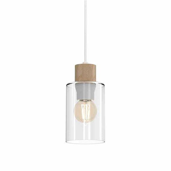 Nowoczesna lampa wisząca MADERA 1xE27 | Biała