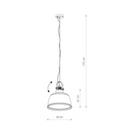 Lampa vintage AMALFI SMOKED I śr 30cm