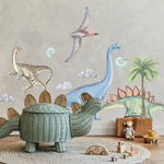 Naklejki na ścianę do pokoju dziecięcego Dinozaury 2