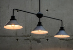 Lampa sufitowa loft retro CRAFT czarny/biały szer. 115cm