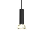 Lampa wisząca DANTE, MLP7248, czarny/złoty, 1x8W LED GU10