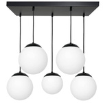 Nowoczesna lampa wisząca prostokąt LIMA BLACK 5xE14 MLP6525