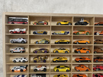 Półka na resoraki Hot Wheels drewniana organizer do pokoju dziecka naturalna 72