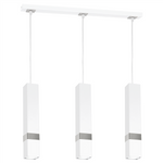 Nowoczesna lampa wisząca listwa VIDAR WHITE/CHROME 3xGU10 MLP6284