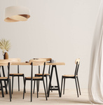 Lampa w stylu Boho asymetryczna kremowo- beżowa 