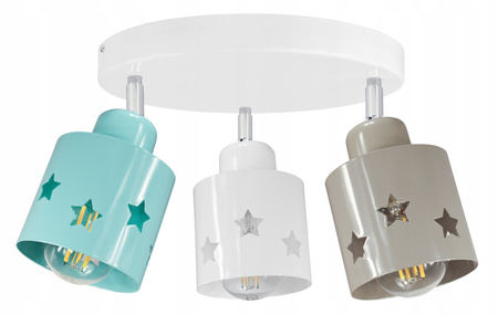Lampa sufitowa do pokoju dziecka kolorowa Star Loft 3