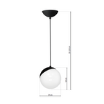 Lampa wisząca SFERA, MLP5739, czarny/biały, 1x40W E14