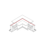 Łącznik kątowy CTLS RECESSED POWER L CONNECTOR LEFT L-L 8684