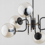 Nowoczesna lampa do salonu MALTA 6x E14 wys. 52cm | czarny