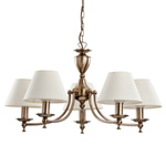 Żyrandol klasyczny SOFIA patyna/biały śr. 63cm