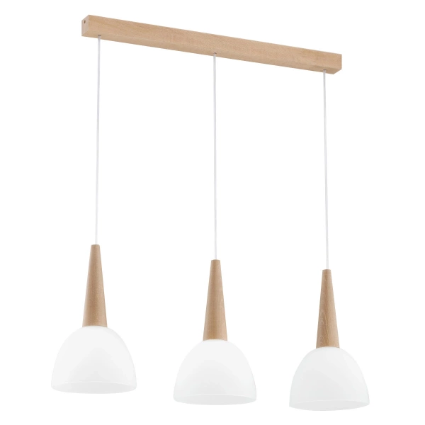 Lampa wisząca ALFA BERA DREWNIANA 3xE27 70cm | 62208